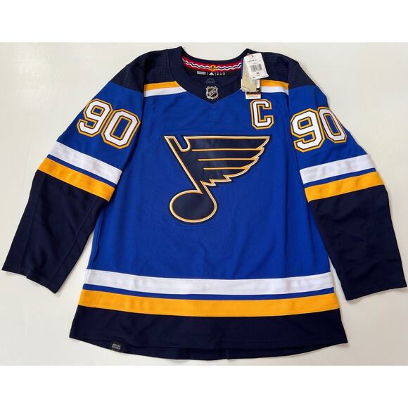 Adidas Hockey Jersey Authentic St. Louis Blues Ryan O'Reilly GT8158 Men Size 52 - Picture 1 of 13
